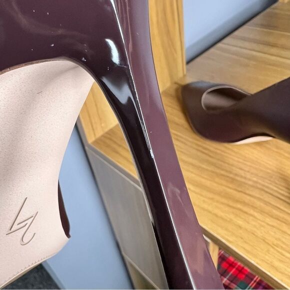 Sz 7.5M 27 Edit Burgundy Brown Elegant Leather Pumps $150 MSRP - Picture 10 of 14